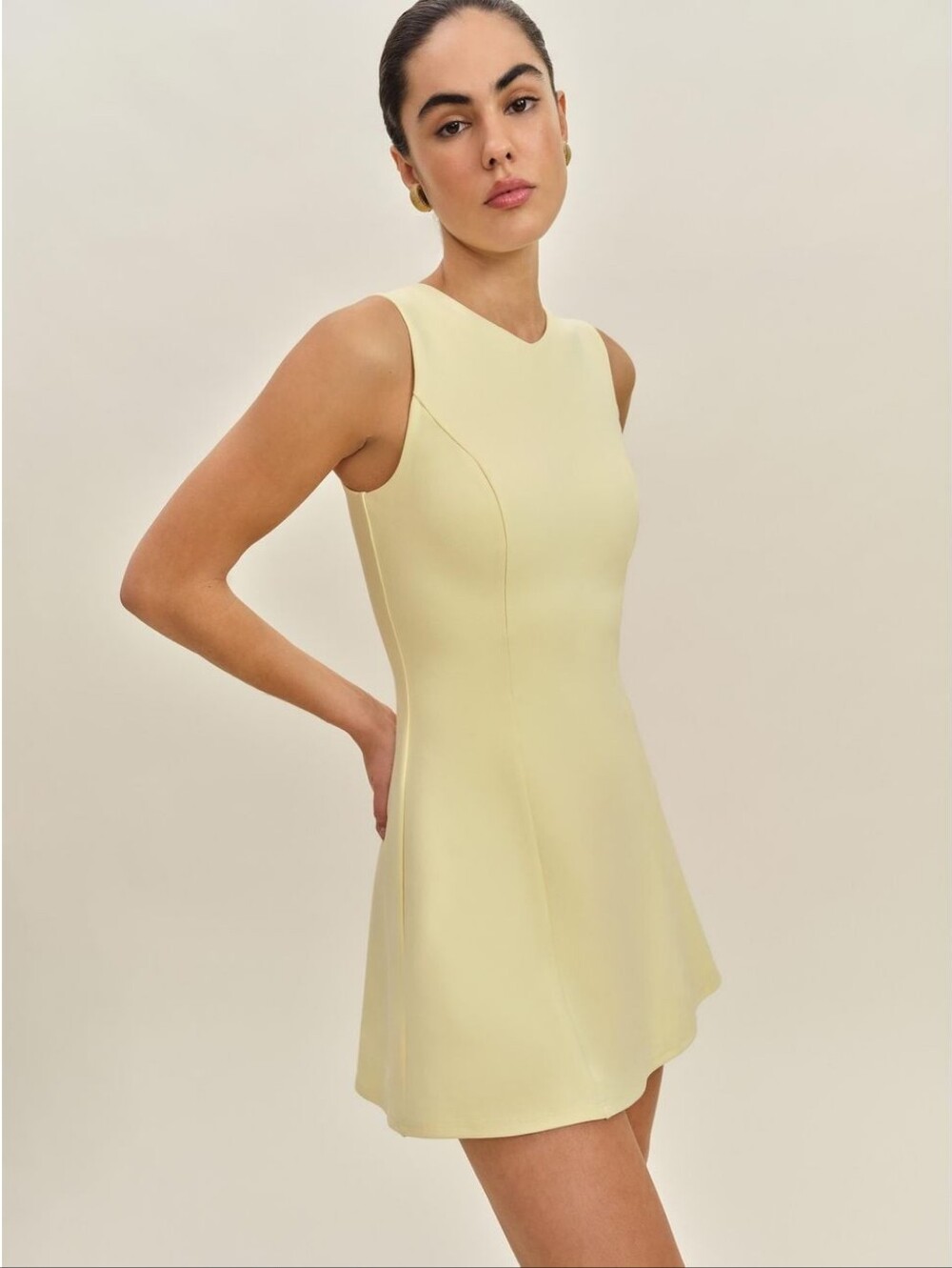 Reformation Ava Yellow Knit Dress L NWOT
